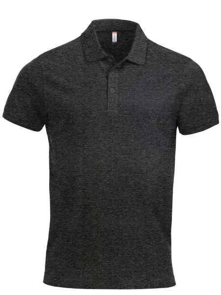 Clique Classic Lincoln S/S — klasyczne polo z bawełny anthracite melange szara