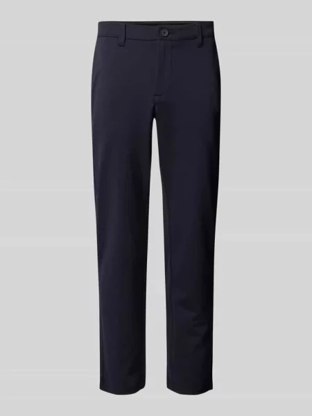 Jeansy o kroju slim fit z dodatkiem streczu model ‘Mark’ Only & Sons granatowe