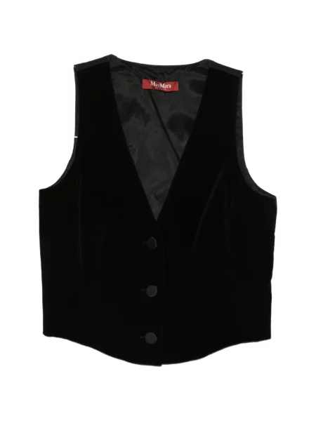 Vestă Max Mara de catifea negru