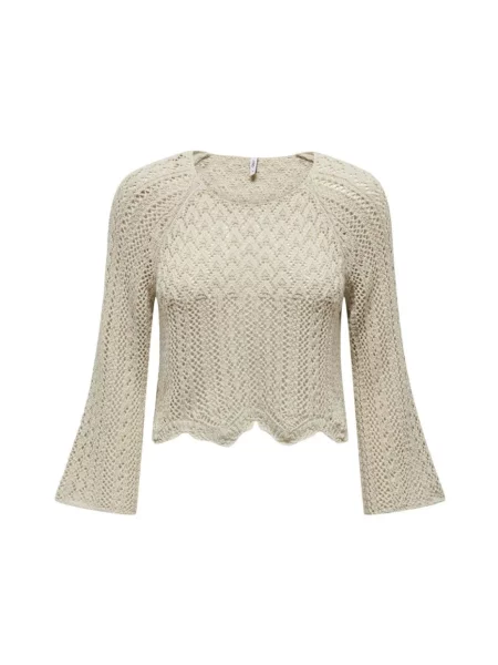 Krótki sweter z mieszanki bawełny model NOLA' Only szary