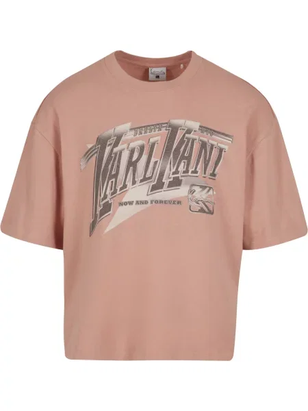 Karl Kani Tricou gri închis / roz alb