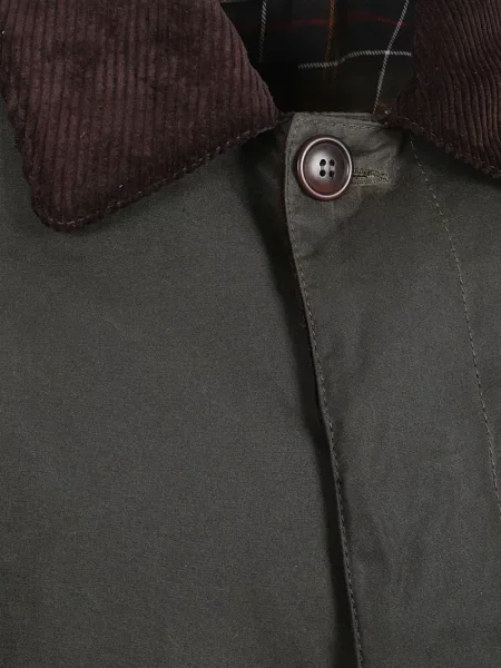 Palton Barbour de catifea cord verde