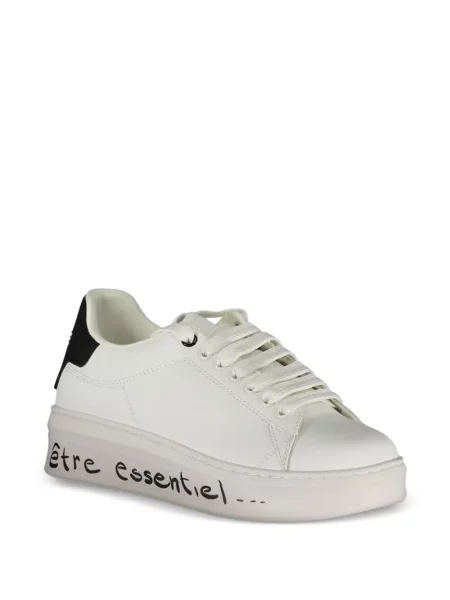 Fűzős platform talpú csipkés sneaker Gaelle fehér
