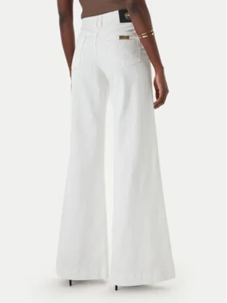 Versace Jeans Couture Jeans hlače CEWCA Wide Leg bela