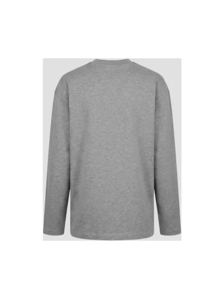 Długi top Jil Sander z długim rękawem szary
