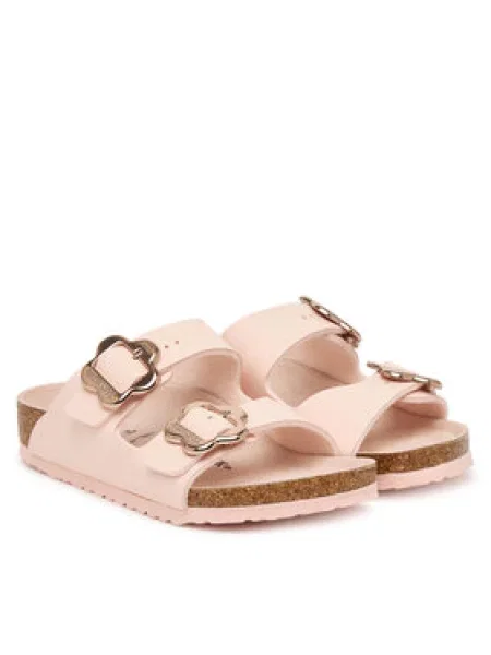 Sandale Birkenstock s cvjetnim printom sa kopčom bež