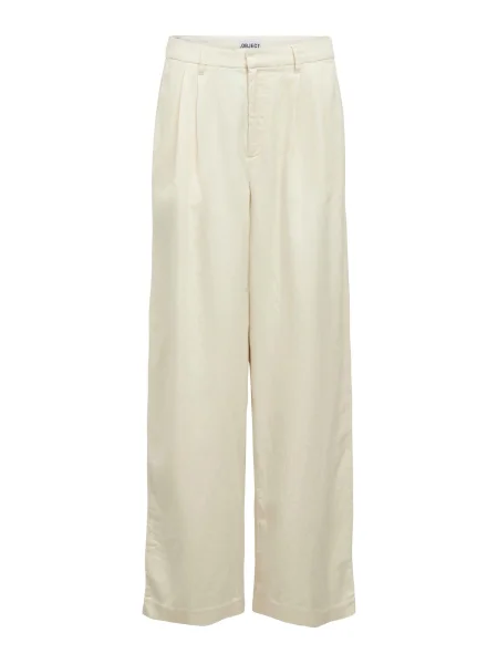 OBJECT Hlače z naborki OBJTUBA' bež