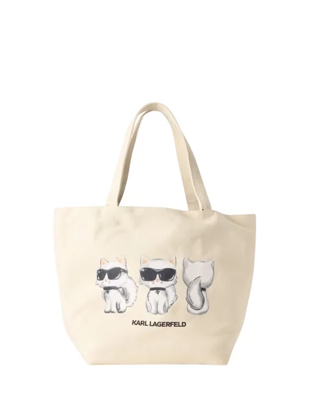 Geantă KARL LAGERFELD Crem alb