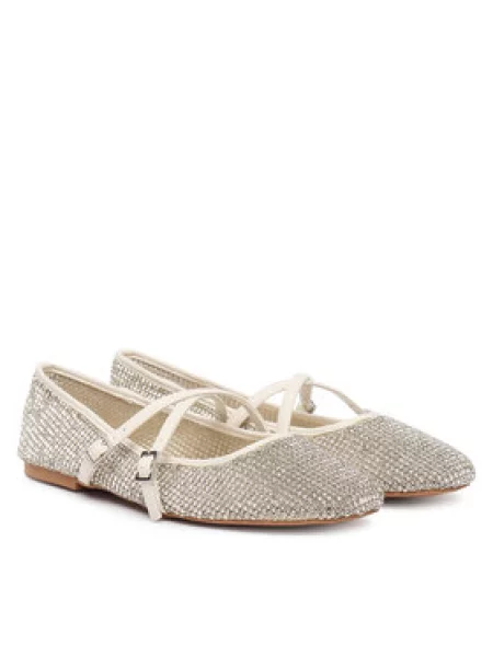 STEVE MADDEN Baleríny s řemínky Watchlist krémová béžové