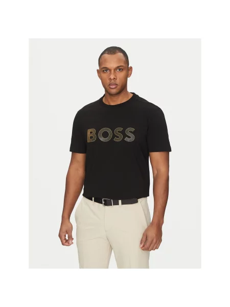 BOSS Футболка TL Logo Regular Fit чорний