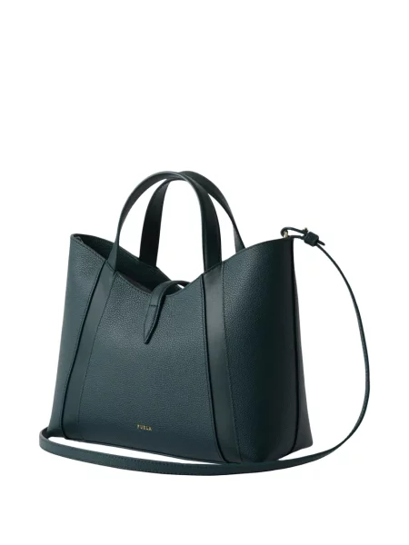 Geantă shopper Furla din piele verde