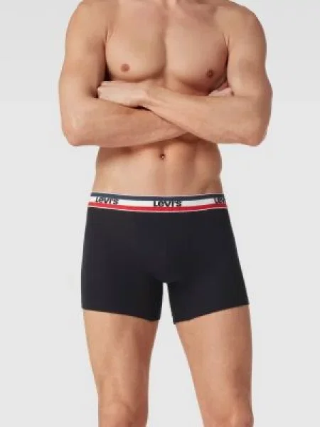 Obcisłe bokserki z elastycznym pasem z logo Levi's szare
