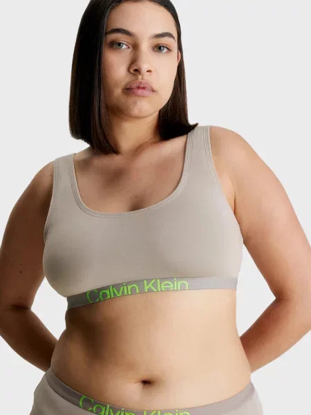 Без підкладки бюстгальтер Calvin Klein сірий