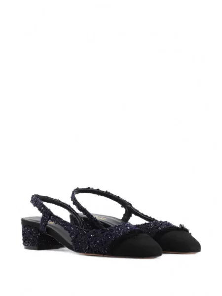 Bouclé pantofi cu toc Paul Warmer slingback albastru