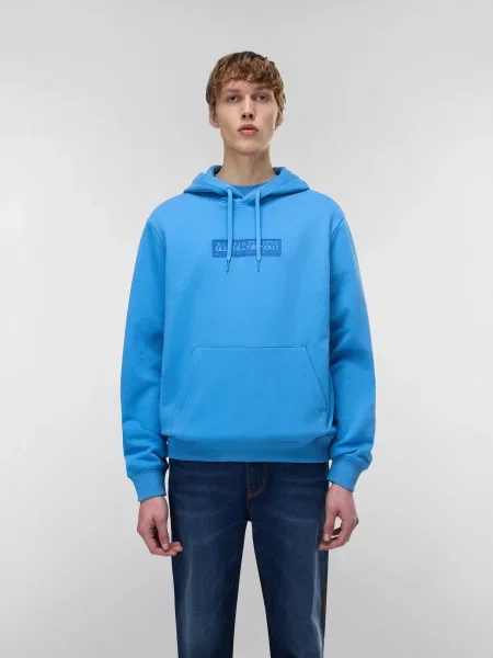 Худи Napapijri с автографом голубое