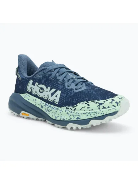 Дамски обувки за бягане HOKA Speedgoat 6 GTX thunder cloud/mint fluorite синьо