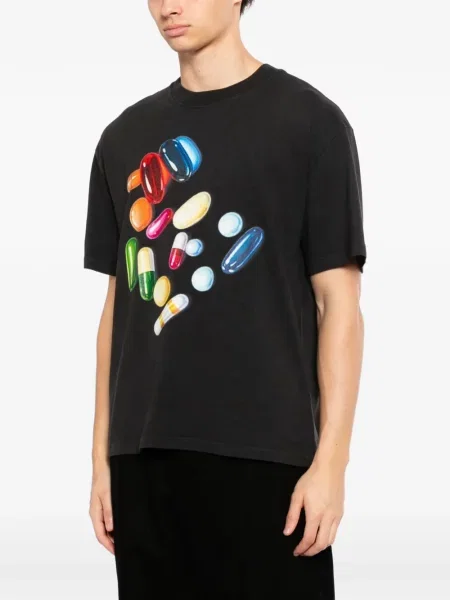Grafic tricou Melt cu imagine negru