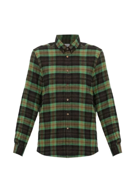Cămașă Ps Paul Smith în carouri verde