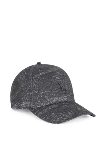 Șapcă Etro cu model paisley gri
