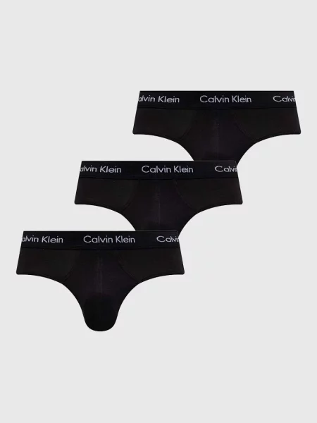 Pánske slipy Calvin Klein Hip Brief 3 páry black body čierna