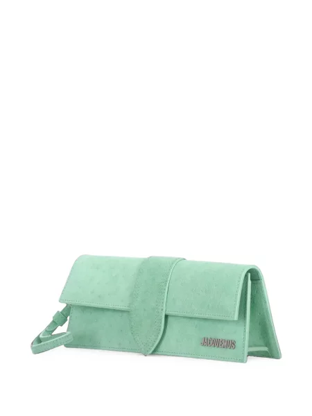 Geantă Jacquemus din piele de căprioară verde