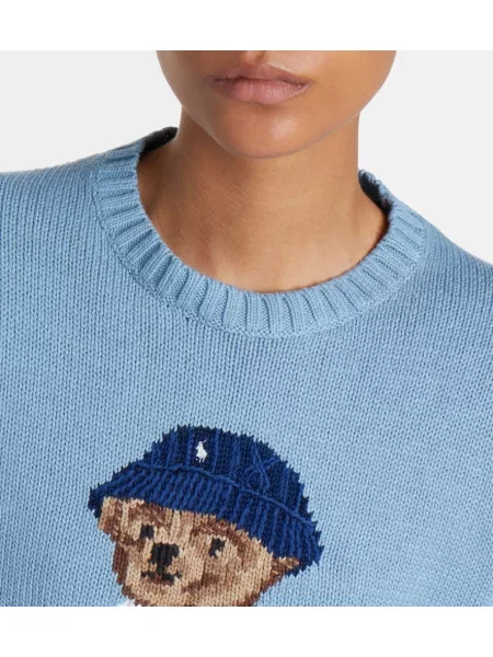 Polo Ralph Lauren Sveter BEAR námornícka / svetlomodrá / brokátová / biela modrá