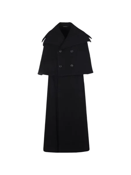 Μπουφάν Yohji Yamamoto διπλόκουμπα μαύρο