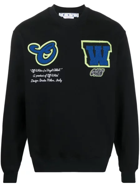 Суитчър Off-white закърпени бяло