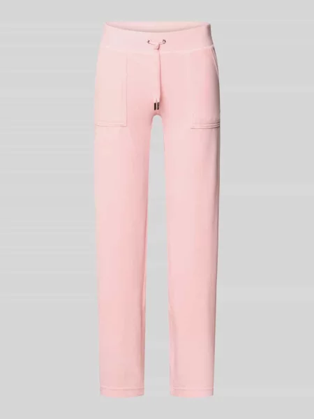 Spodnie dresowe z elastycznym ściągaczem Juicy Couture różowy