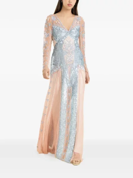 Rochie maxi Temperley London cu paiete albastru