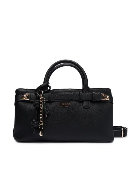 Kabelka satchel Guess černá