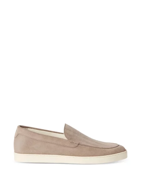 Sneakerși Brunello Cucinelli din piele de căprioară maro