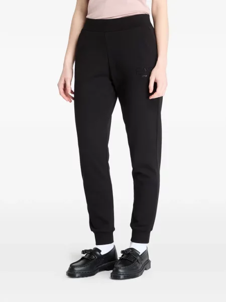 Pantaloni Ea7 Emporio Armani cu imagine alergare negru