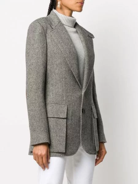 Sako Ralph Lauren Collection se vzorem rybí kosti černé