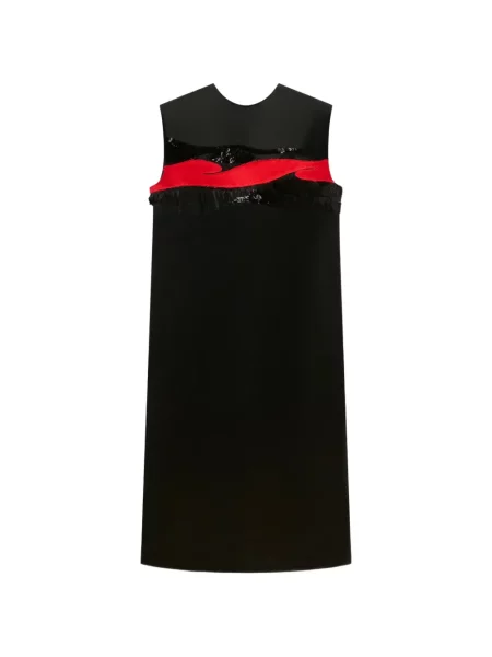 Rochie Marni din satin cu petice negru