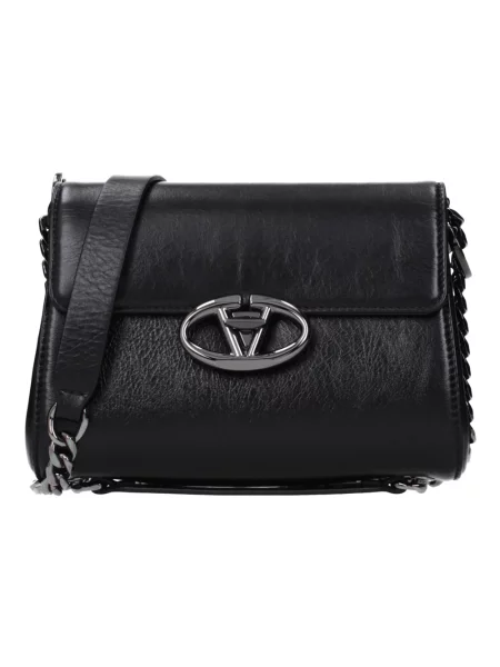 Mała torebka skórzana Valentino Garavani skórzana czarna
