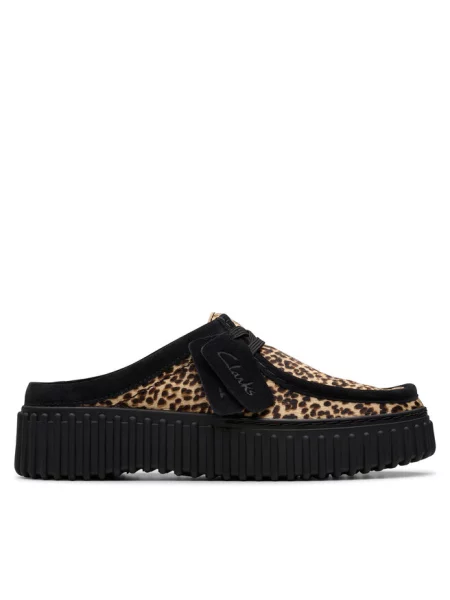 Klapki Clarks brązowe