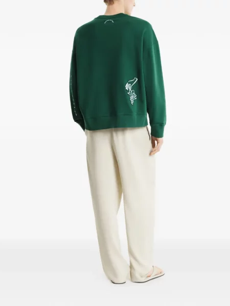 Pulover Maison Kitsune cu aplicații verde