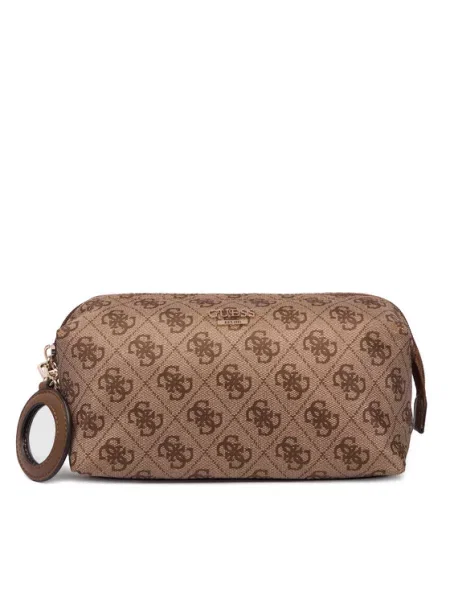 Guess Geantă pentru cosmetice Adrian Logo Travel deschis maro