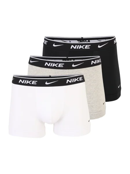 NIKE Underwear Boksarice pegasto siva / črna bela