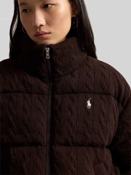 Kurtka pikowana o kroju regular fit z mieszanki wełny i kaszmiru Polo Ralph Lauren brązowy