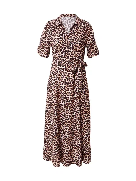 JDY Rochie tip bluză JDYSTARR crem / maro cămilă negru