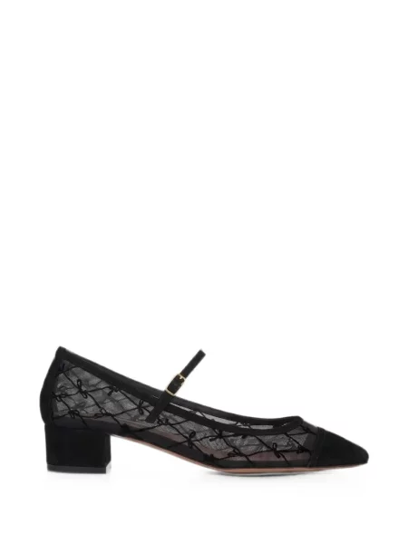 Pantofi cu toc Aquazzura plasă alb
