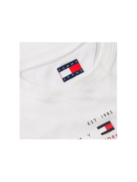 Tommy Jeans Majica mornarsko plava / crvena bijela