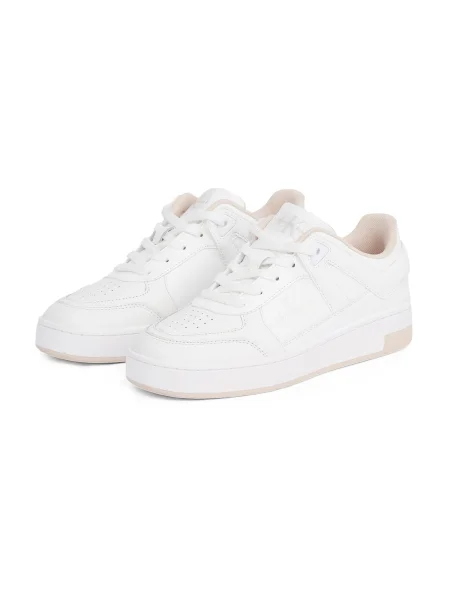 Sneakerși Calvin Klein Jeans alb