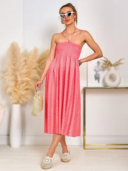 Rochie Resti cu buline de costum alb