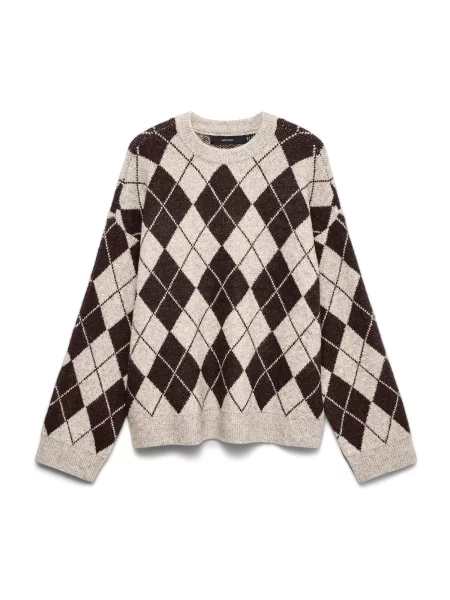VERO MODA Pulover VMHalo amestecat / maro închis bej