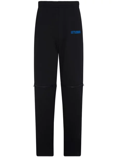 Pantaloni scurți Let's Swim cu imagine negru