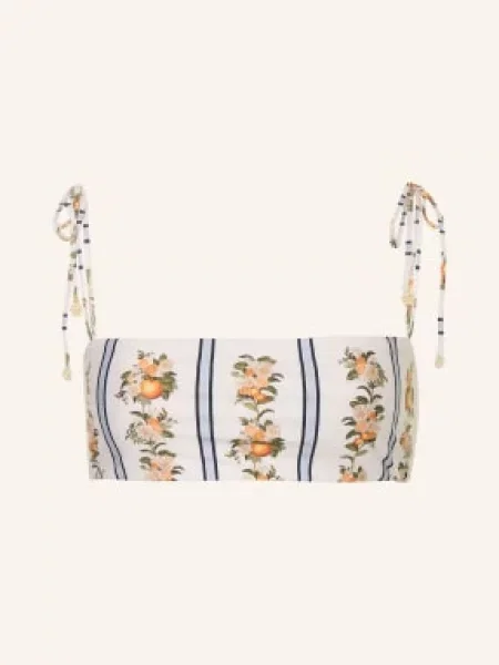 Agua By Agua Bendita Bikiny S Bandeau Topem Primavera Valle krémová / černošedá oranžová