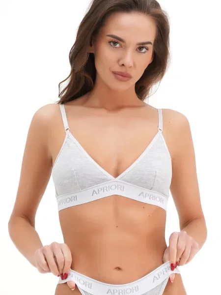 APRIORI Бюстгальтер Світло-сірий меланж сірий